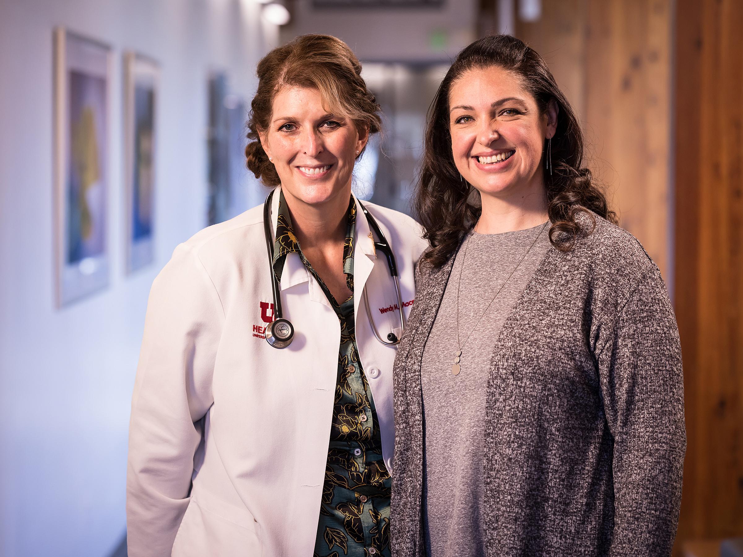 Wendy Macey, AP-C, and patient Amenthist Gibbs